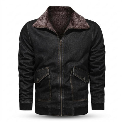 Allsaints Leather - Mafom | Shearling-Collar Zip-Up Jacket Men