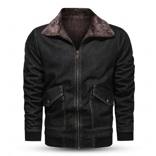 Allsaints Leather - Mafom | Shearling-Collar Zip-Up Jacket Men