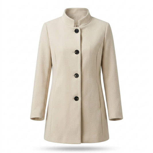 Allsaints Leather - Nimir | Stand-Collar Single-Breasted Coat Women