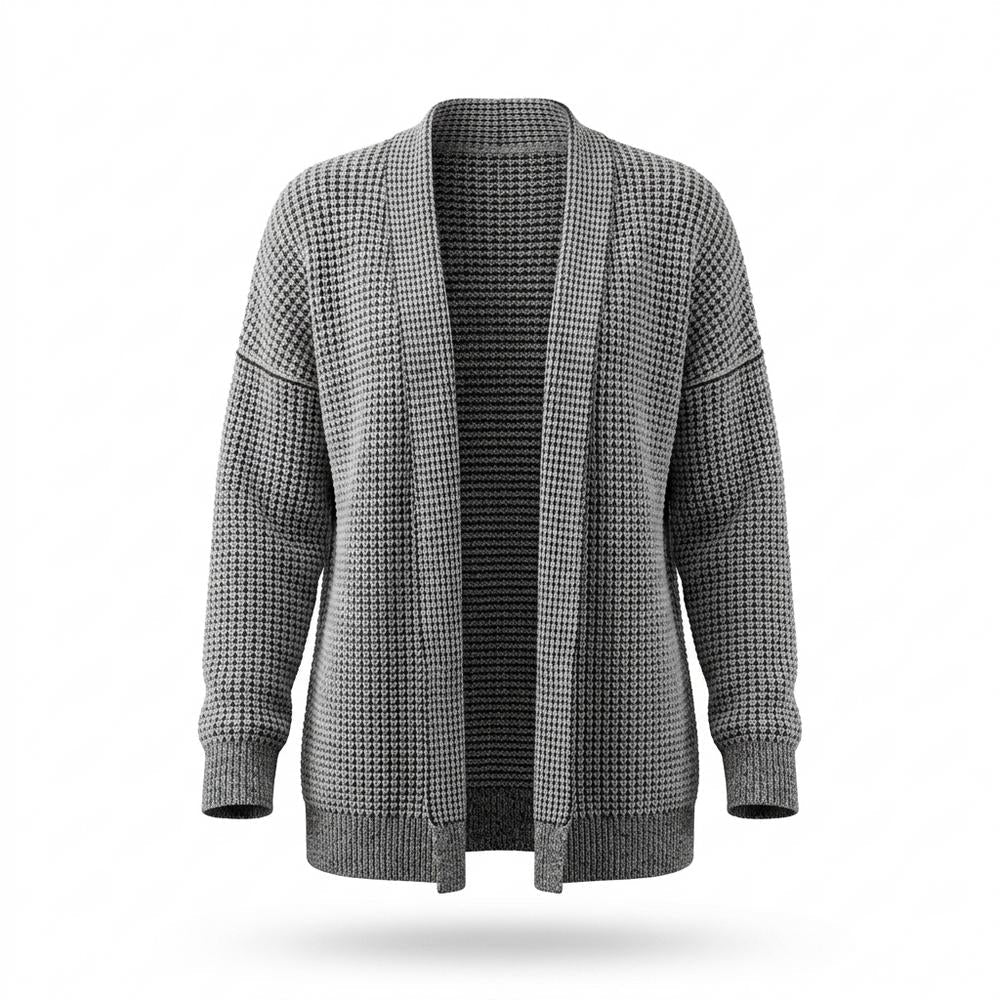 Allsaints Leather - Carev | Structured Open-Front Knit Cardigan Women