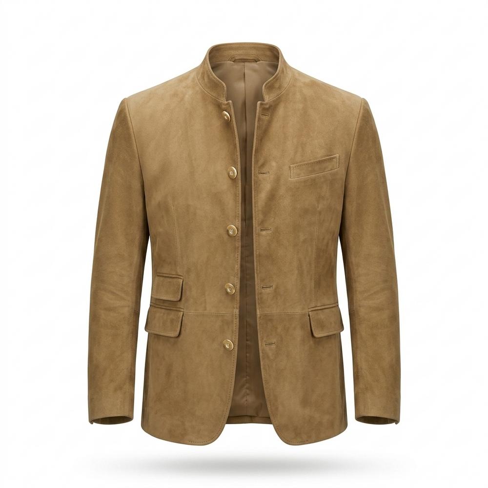 Allsaints Leather - Rimir | Sueded Stand-Collar Jacket Men