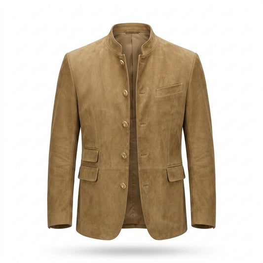 Allsaints Leather - Rimir | Sueded Stand-Collar Jacket Men