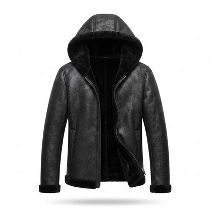 Allsaints Leather - Lanal | Hooded Shearling-Lined Jacket Men