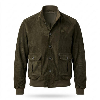 Allsaints Leather - Lelev | Suede Buttoned Jacket Men