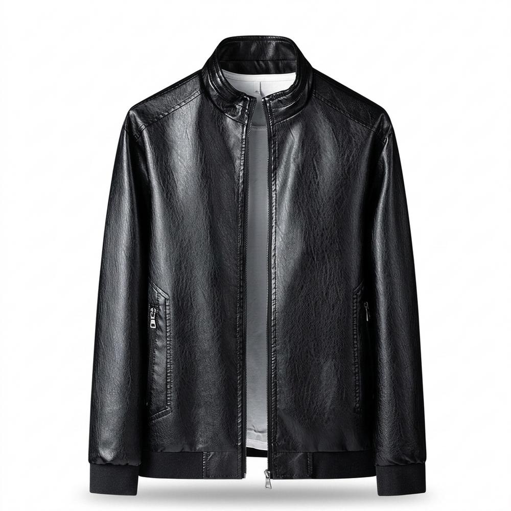 Allsaints Leather - Numat | Stand-Collar Slim-Fit Leather Jacket Men