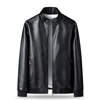 Allsaints Leather - Numat | Stand-Collar Slim-Fit Leather Jacket Men