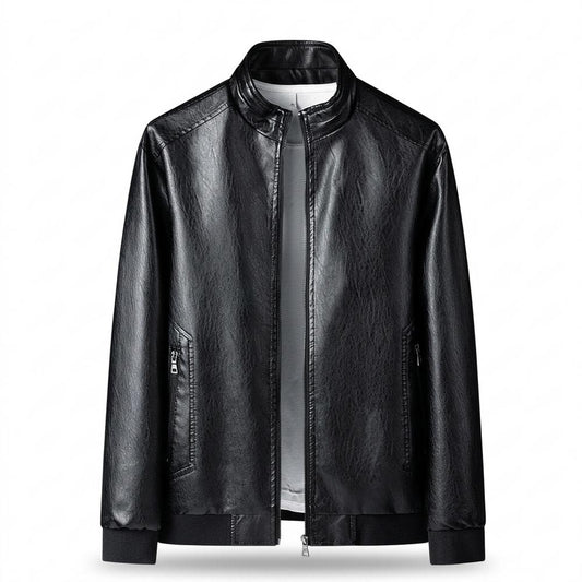 Allsaints Leather - Numat | Stand-Collar Slim-Fit Leather Jacket Men