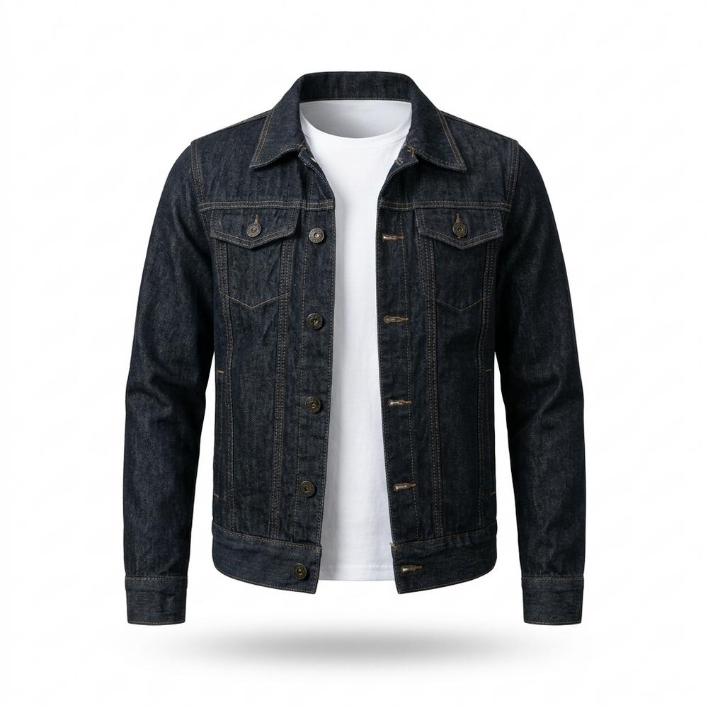 Allsaints Leather - Level | Button-Front Slim-Fit Denim Jacket Unisex
