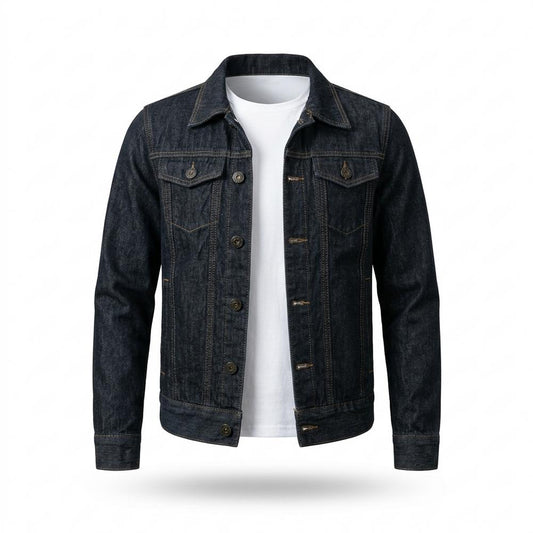 Allsaints Leather - Level | Button-Front Slim-Fit Denim Jacket Unisex