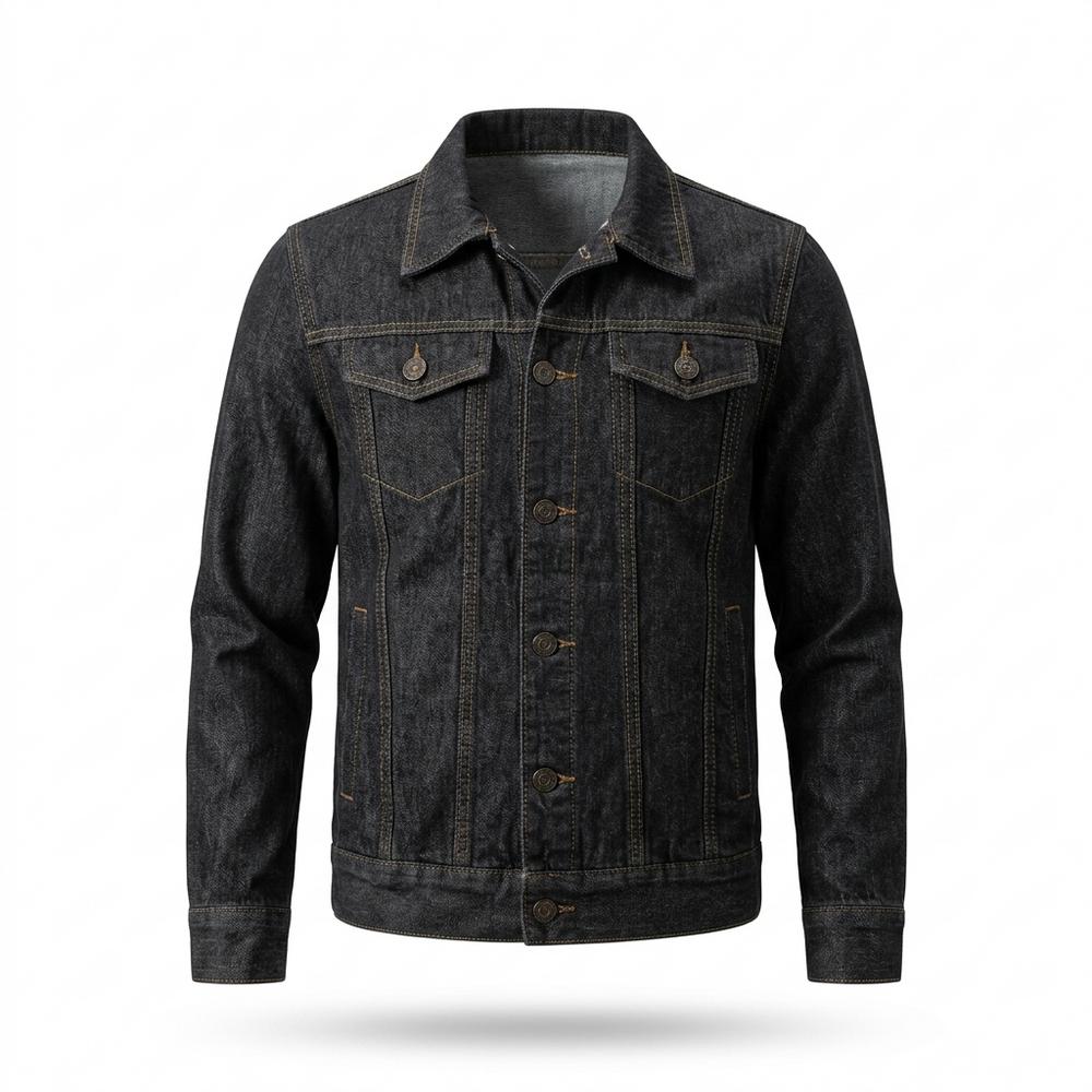 Allsaints Leather - Salom | Buttoned Slim-Fit Denim Jacket Men