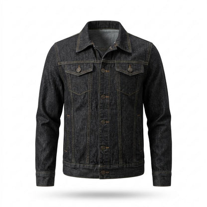 Allsaints Leather - Salom | Buttoned Slim-Fit Denim Jacket Men