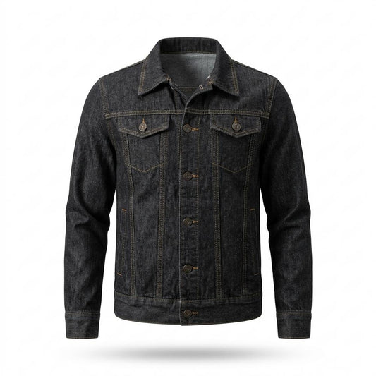 Allsaints Leather - Salom | Buttoned Slim-Fit Denim Jacket Men