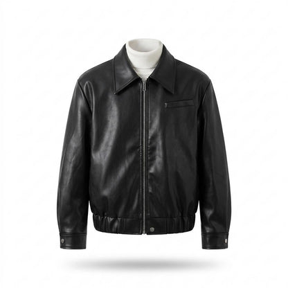 Allsaints Leather - Vusan | Faux Leather Zip-Up Jacket Men