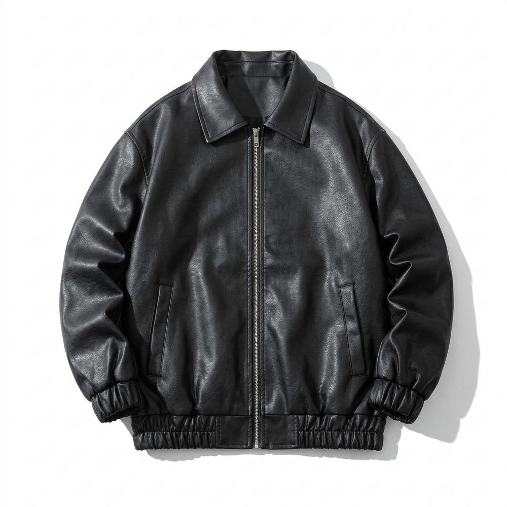 Allsaints Leather - Zalar | Zip-Up Collared Leather Jacket Unisex