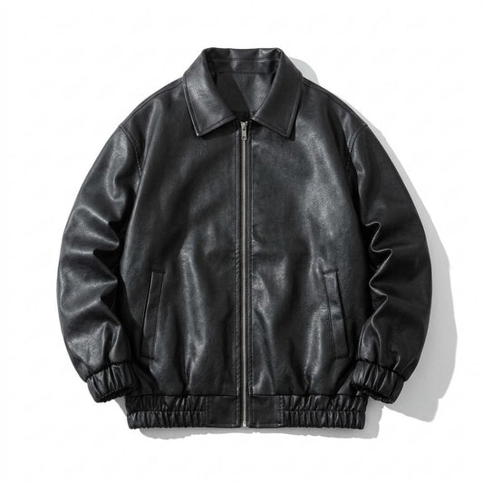 Allsaints Leather - Zalar | Zip-Up Collared Leather Jacket Unisex