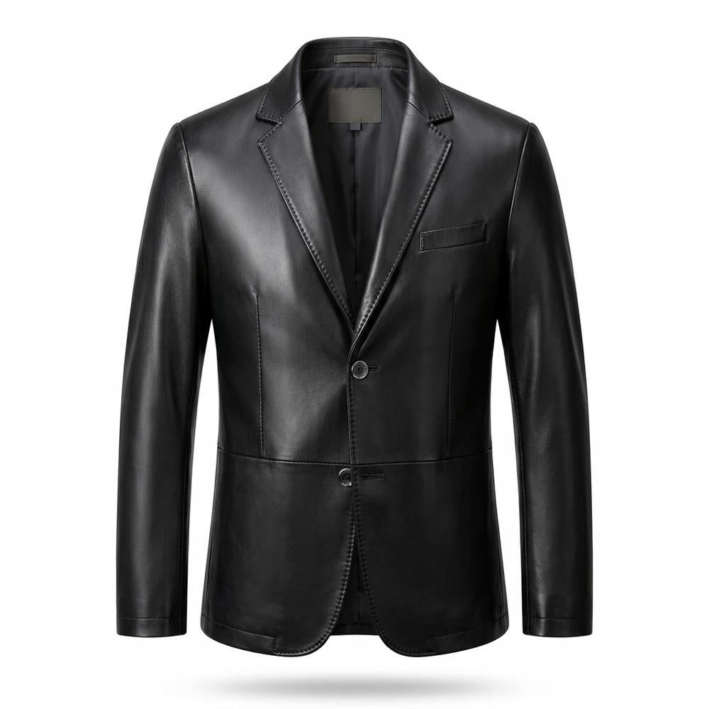 Allsaints Leather - Tirel | Leather Two-Button Blazer Men