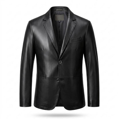 Allsaints Leather - Tirel | Leather Two-Button Blazer Men