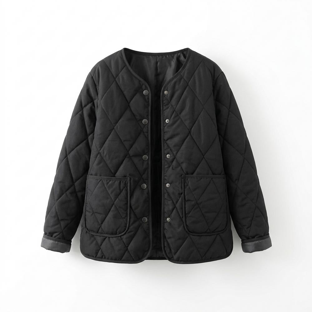 Allsaints Leather - Nokar | Quilted Collarless Jacket Women