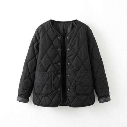 Allsaints Leather - Nokar | Quilted Collarless Jacket Women