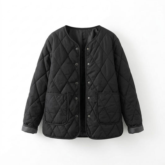 Allsaints Leather - Nokar | Quilted Collarless Jacket Women