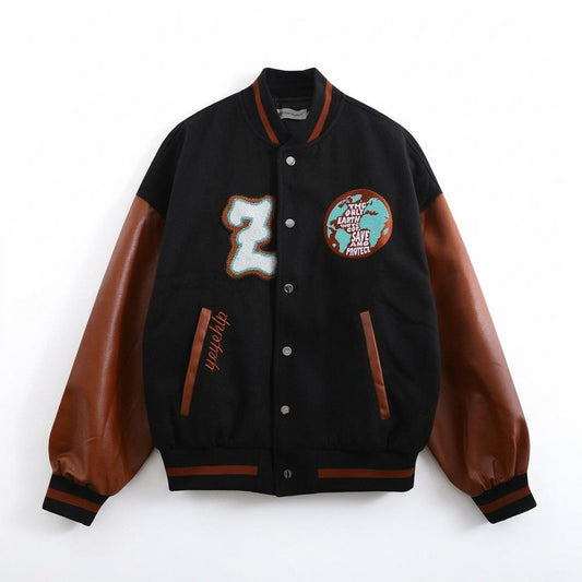 Allsaints Leather - Tamin | Embroidered Buttoned Jacket Unisex