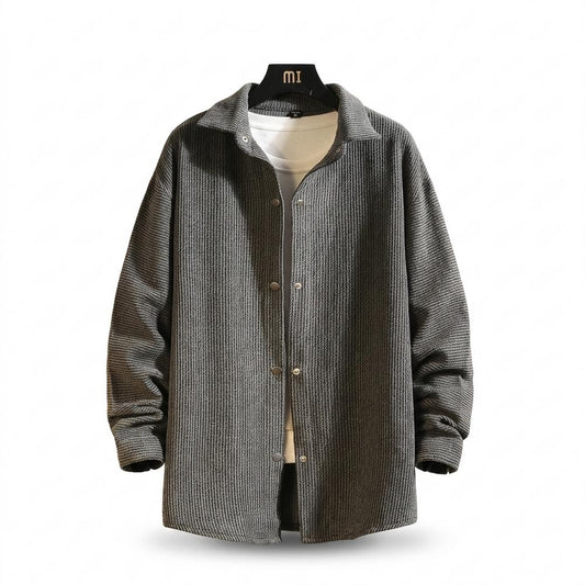 Allsaints Leather - Neram | Textured Snap-Button Shirt Men