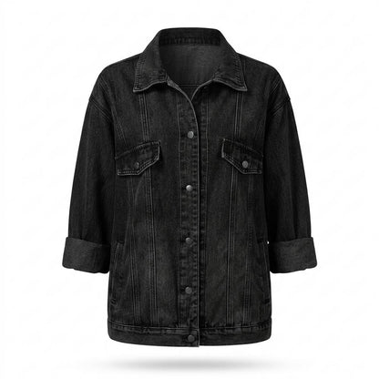 Allsaints Leather - Risel | Washed Relaxed-Fit Denim Jacket Women