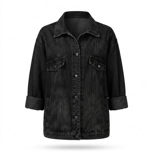Allsaints Leather - Risel | Washed Relaxed-Fit Denim Jacket Women