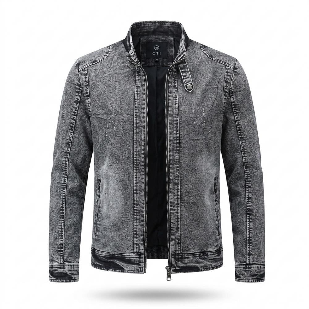 Allsaints Leather - Karal | Washed Zip-Up Jacket Men