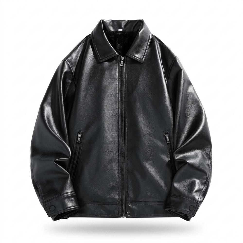 Allsaints Leather - Kesan | Sherpa-Lined Zip-Up Leather Jacket Men