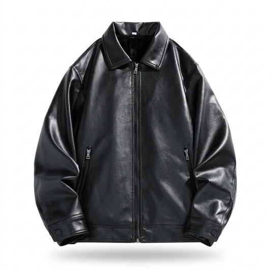 Allsaints Leather - Kesan | Sherpa-Lined Zip-Up Leather Jacket Men