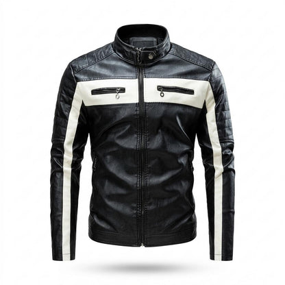 Allsaints Leather - Kevan | Quilted Two-Tone Leather Jacket Men
