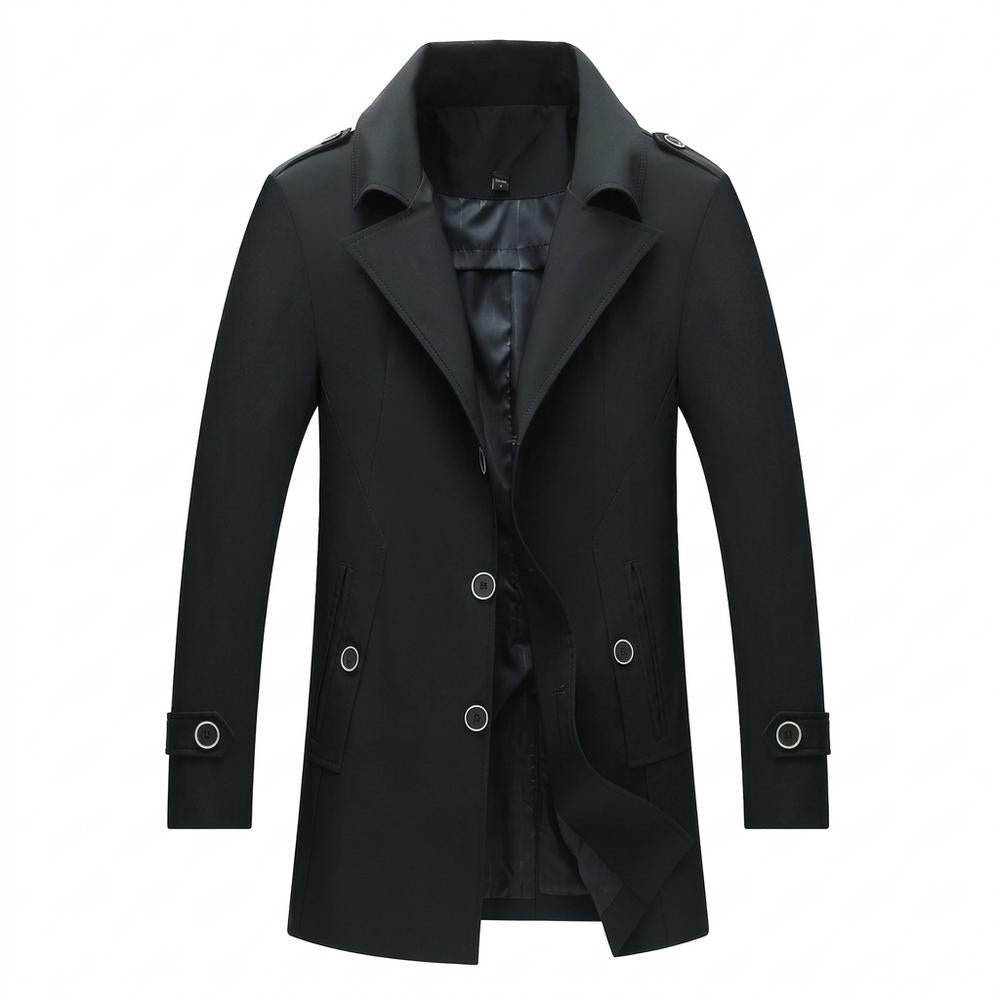 Allsaints Leather - Sozed | Single-Breasted Lined Coat Men