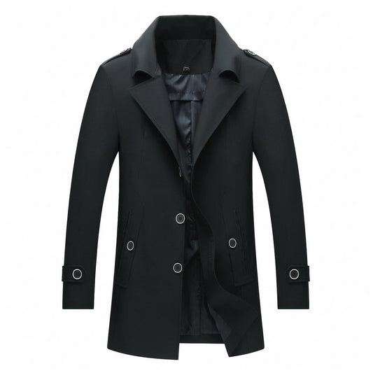 Allsaints Leather - Sozed | Single-Breasted Lined Coat Men