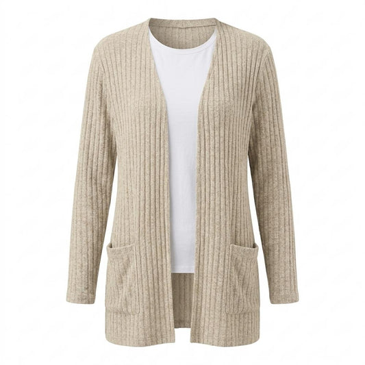 Allsaints Leather - Tivin | Ribbed Open-Front Knit Cardigan Women