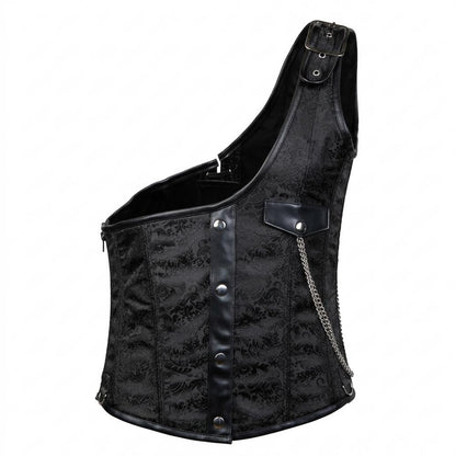 Allsaints Leather - Momas | Asymmetrical Brocade Top Women