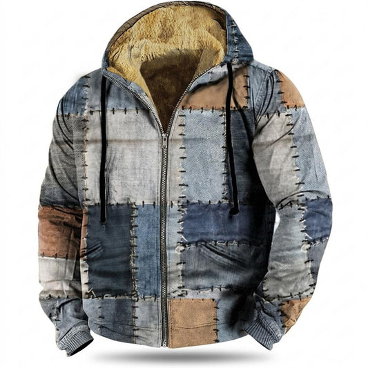Allsaints Leather - Venav | Patchwork Fleece-Lined Jacket Men