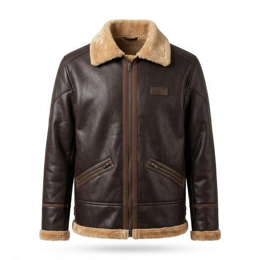Allsaints Leather - Sozur | Shearling-Collar Lined Leather Jacket Men