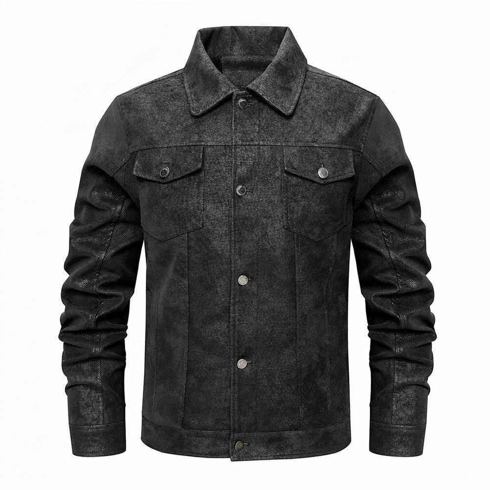 Allsaints Leather - Nosil | Textured Button-Front Jacket Men