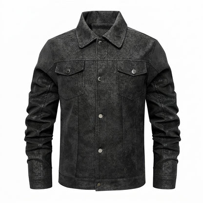 Allsaints Leather - Nosil | Textured Button-Front Jacket Men