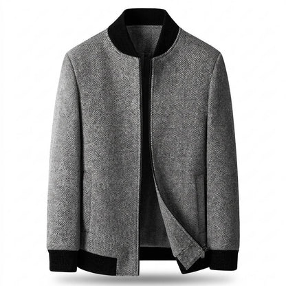 Allsaints Leather - Alvar | Textured Ribbed-Trim Jacket Men