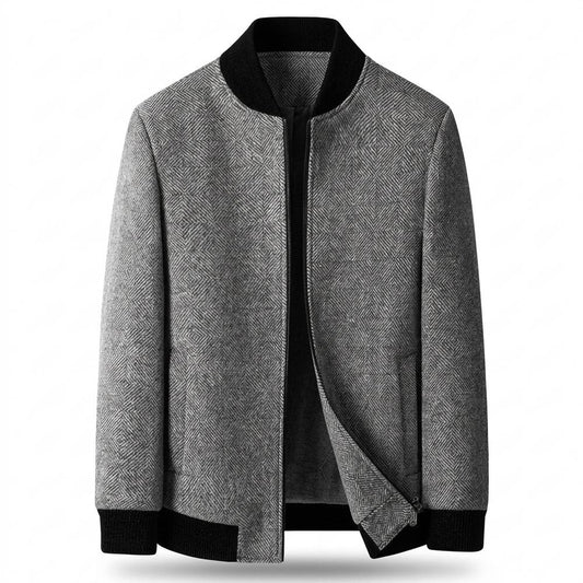 Allsaints Leather - Alvar | Textured Ribbed-Trim Jacket Men