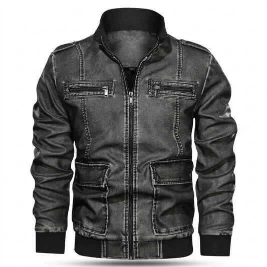 Allsaints Leather - Elnal | Washed Multi-Pocket Jacket Men