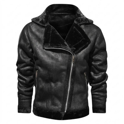 Allsaints Leather - Zahal | Lined Asymmetrical Jacket Men