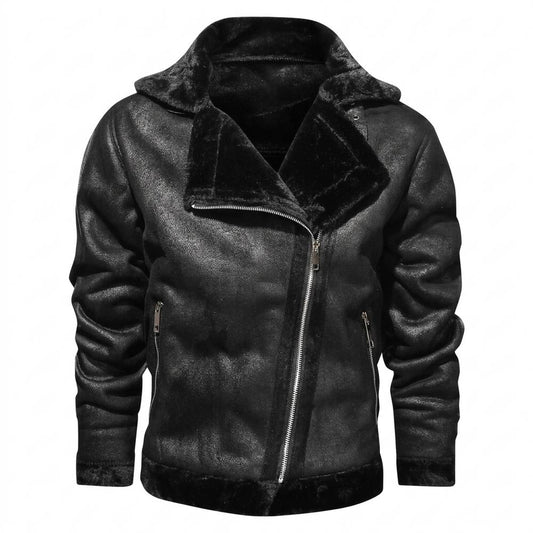 Allsaints Leather - Zahal | Lined Asymmetrical Jacket Men