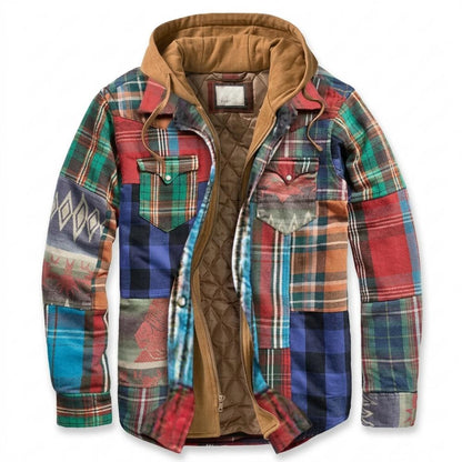 Allsaints Leather - Lonim | Hooded Patchwork Jacket Men