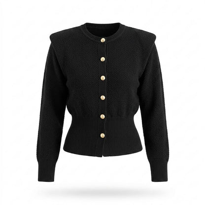 Allsaints Leather - Vesan | Structured Shoulder Button-Front Knit Cardigan Women