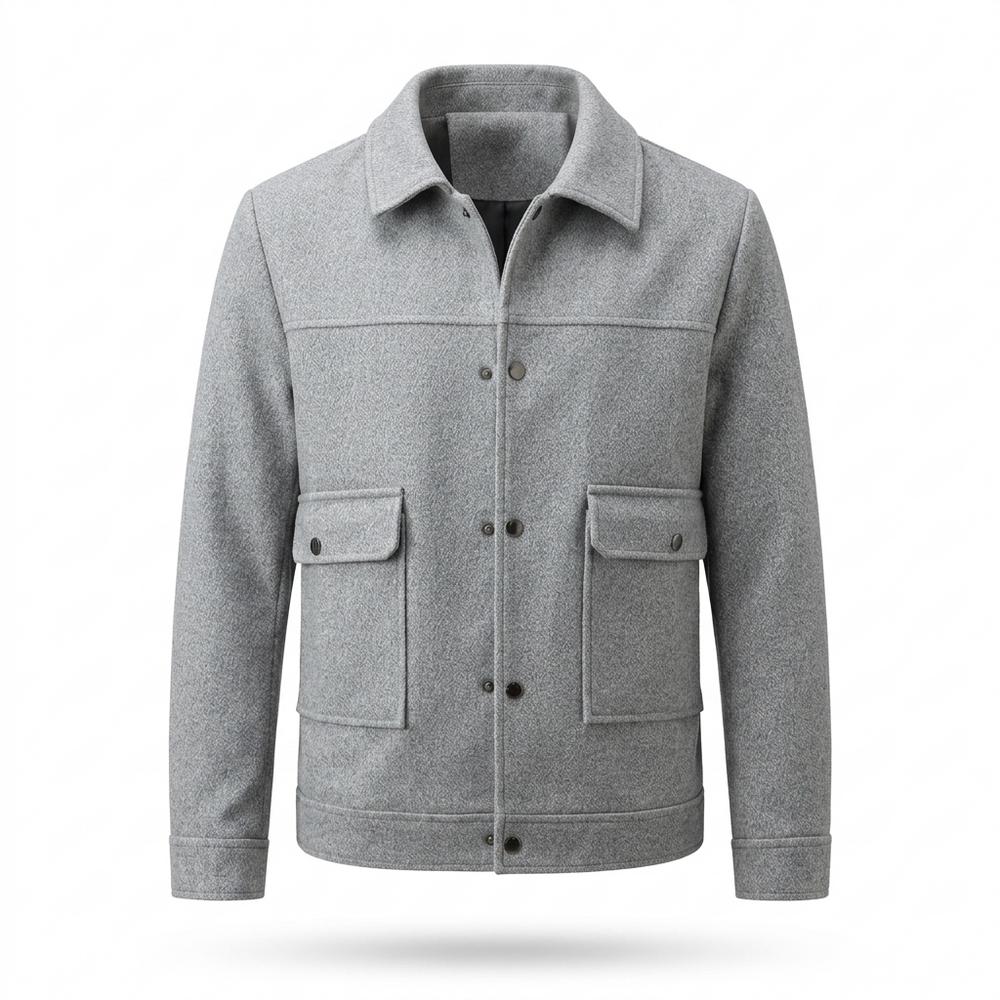 Allsaints Leather - Lesin | Heathered Buttoned Jacket Men