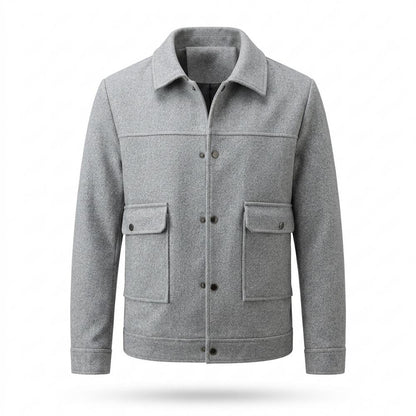 Allsaints Leather - Lesin | Heathered Buttoned Jacket Men