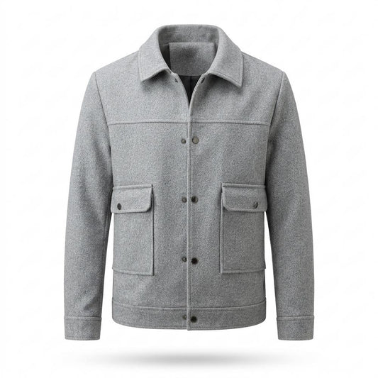 Allsaints Leather - Lesin | Heathered Buttoned Jacket Men